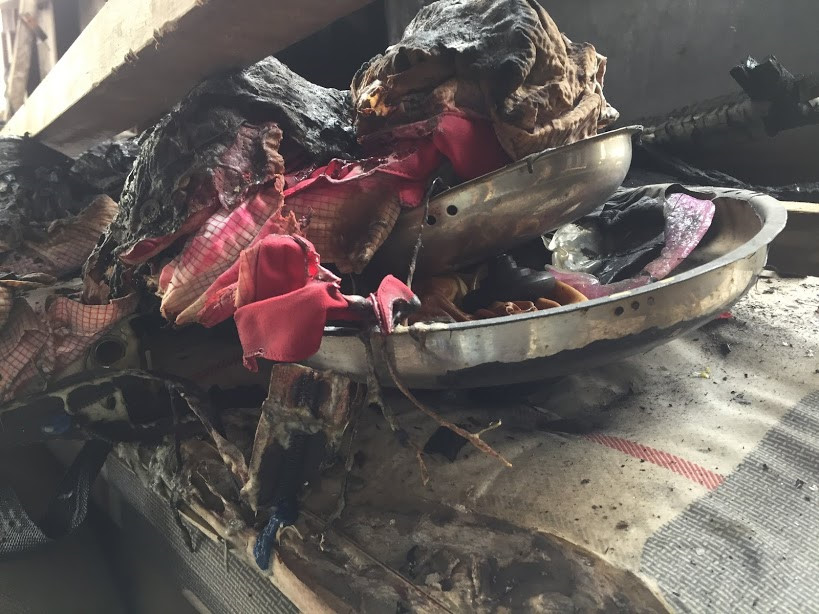 Hiện trường bên trong đám cháy trường mầm non Mặt Trời Vàng